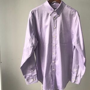 Merona Large 16 - 16 1/2 Purple Button Front Shirt